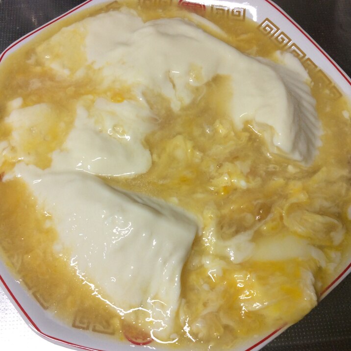 豆乳入りおぼろ豆腐(中華調味料味覇の卵あんかけ)